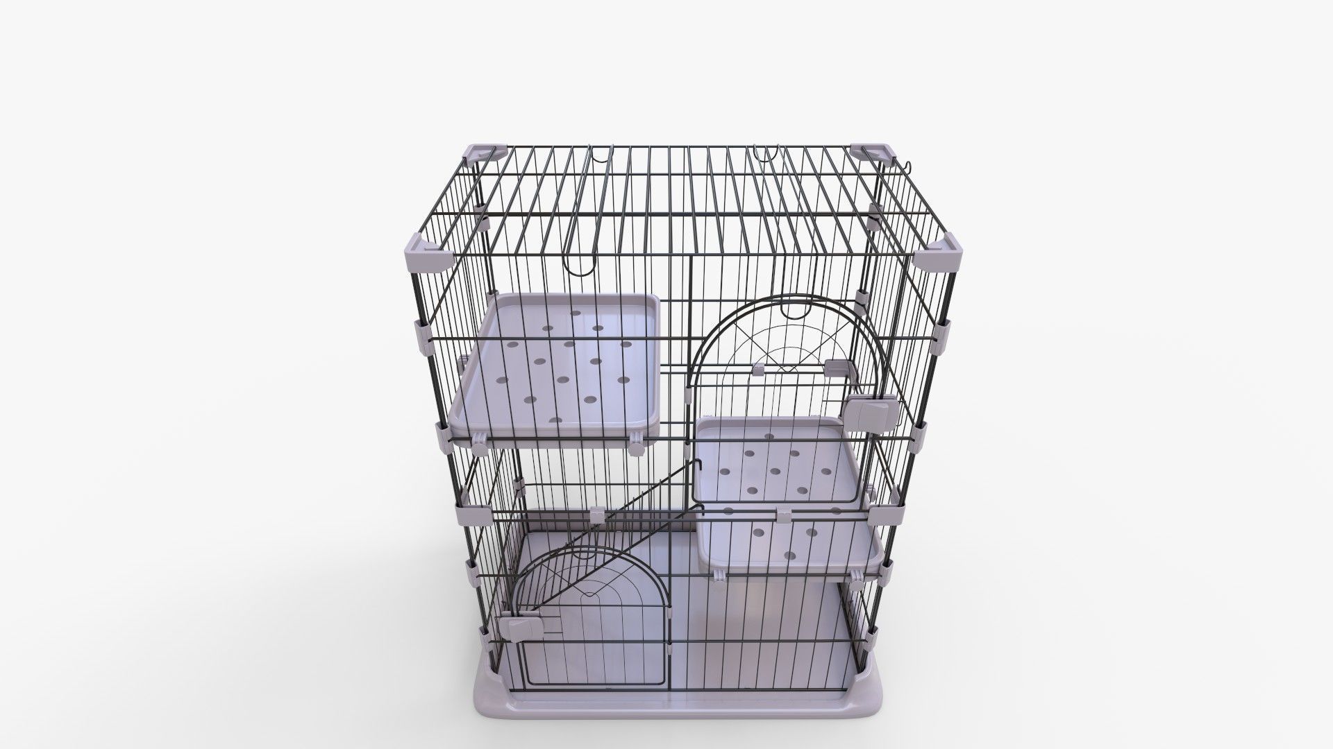 IRIS Tier Wire Cat Cage 3D model_8