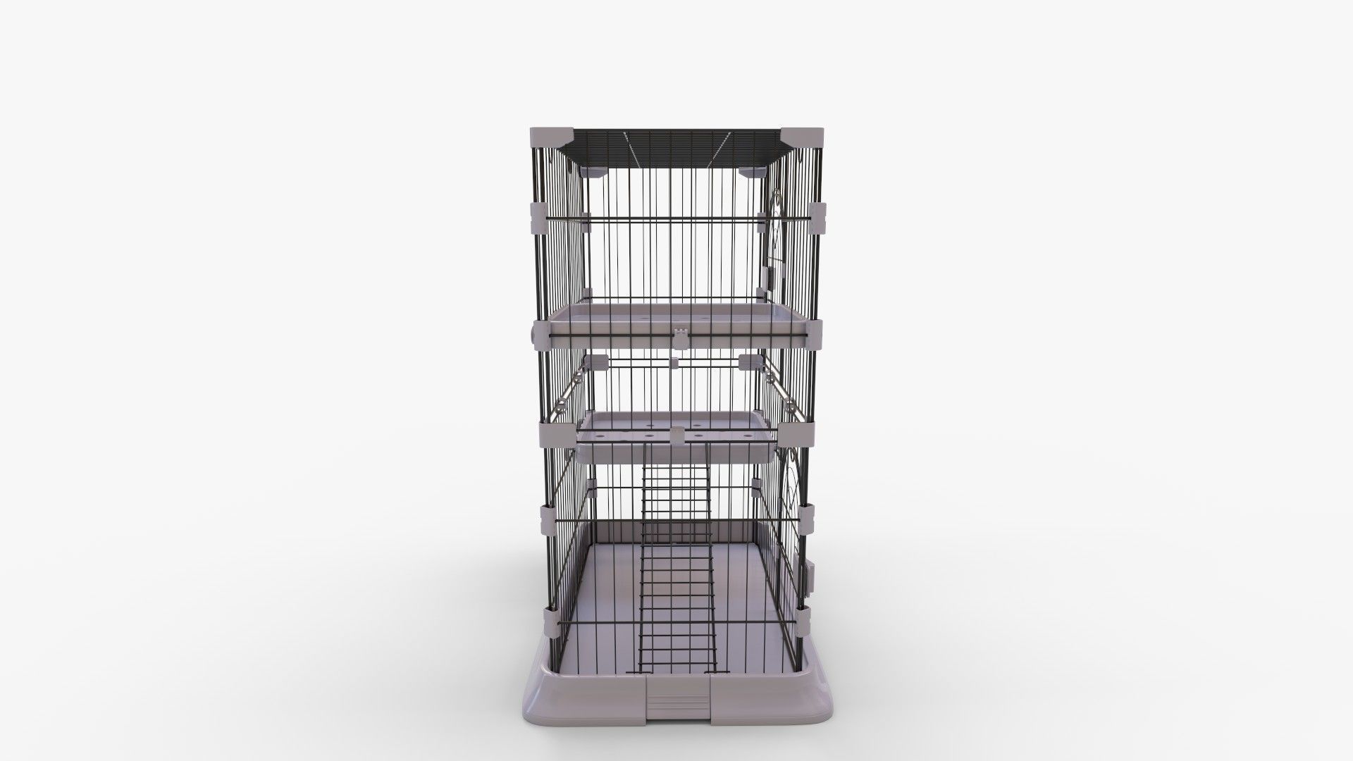 IRIS Tier Wire Cat Cage 3D model_1