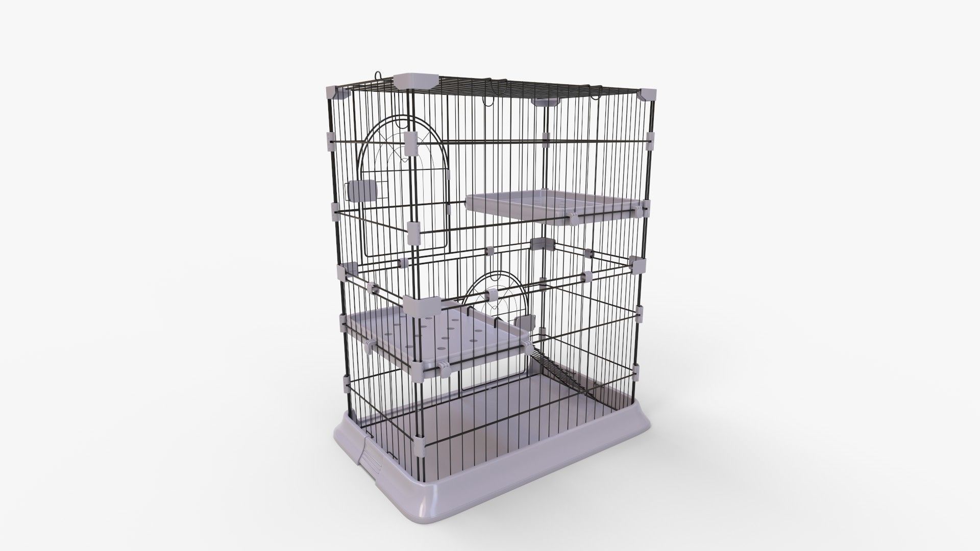 IRIS Tier Wire Cat Cage 3D model_4