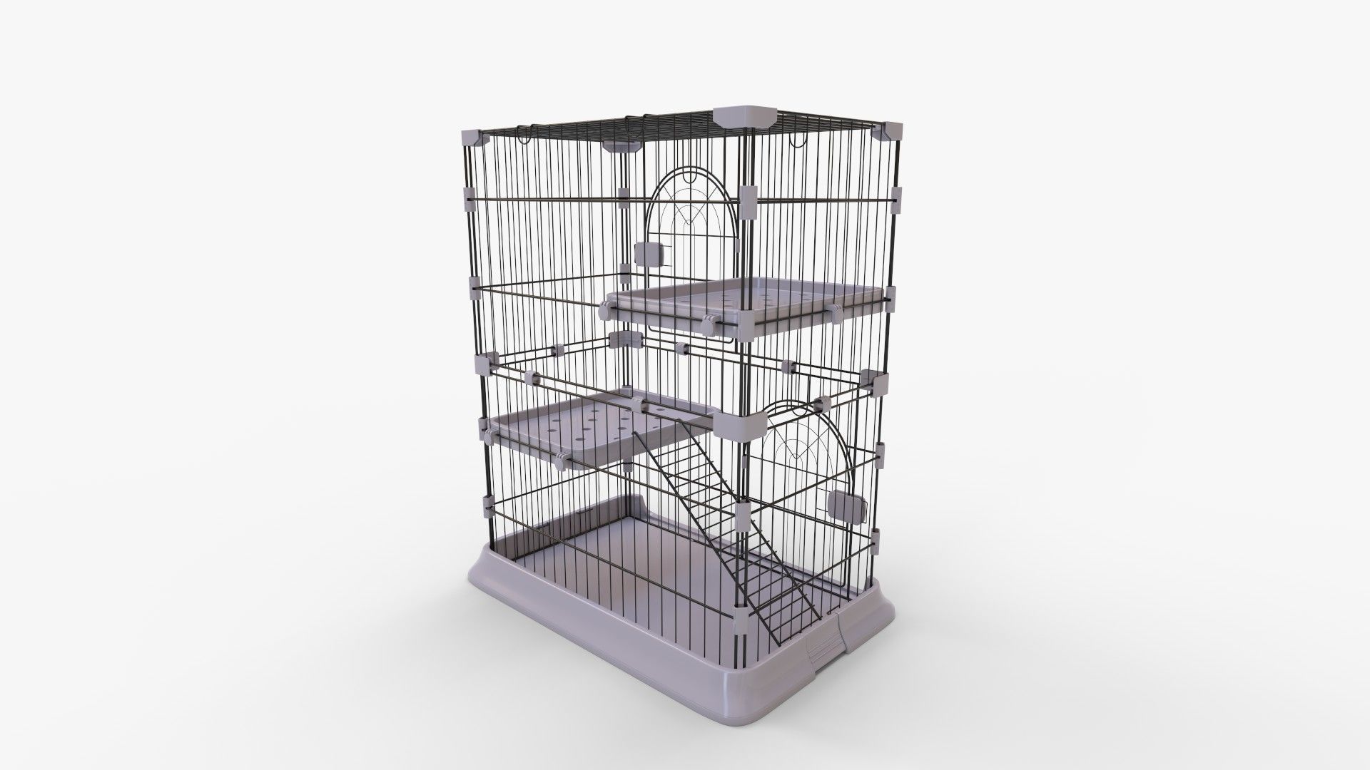 IRIS Tier Wire Cat Cage 3D model_2