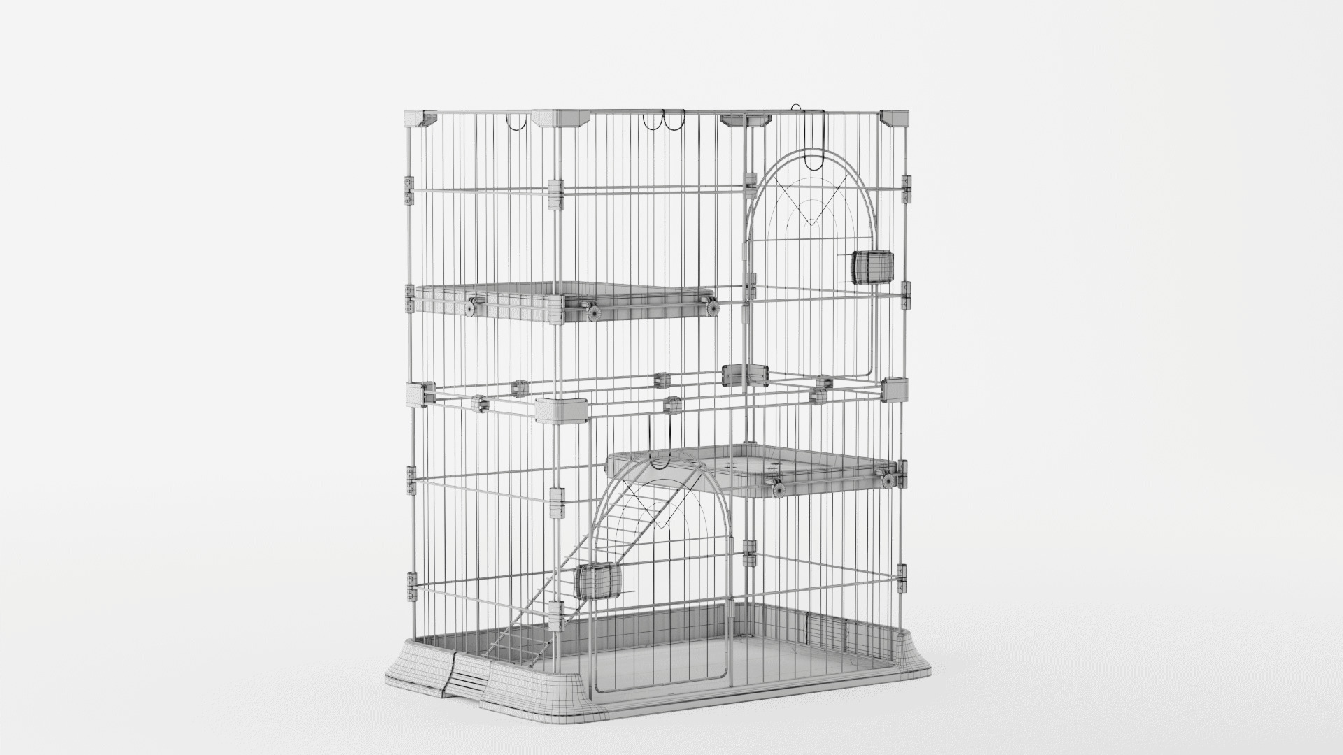 IRIS Tier Wire Cat Cage 3D model_11