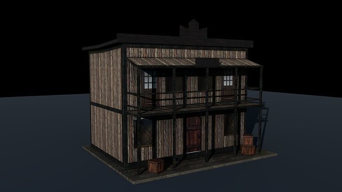 House for Game Texture and Low-poly 3D model