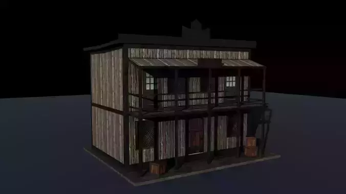 House for Game Texture and Low-poly 3D model
