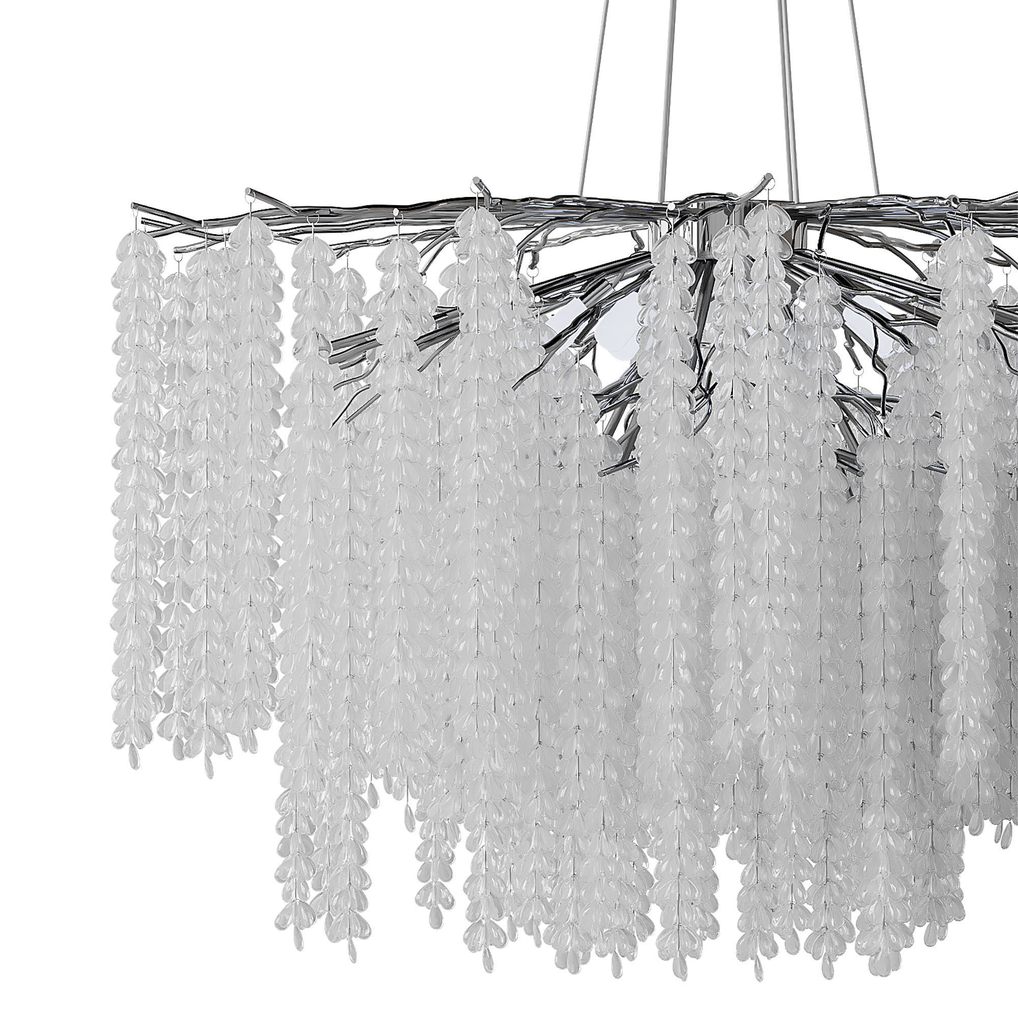 Luxury Crystal LED Chandeliers light 3D model_5