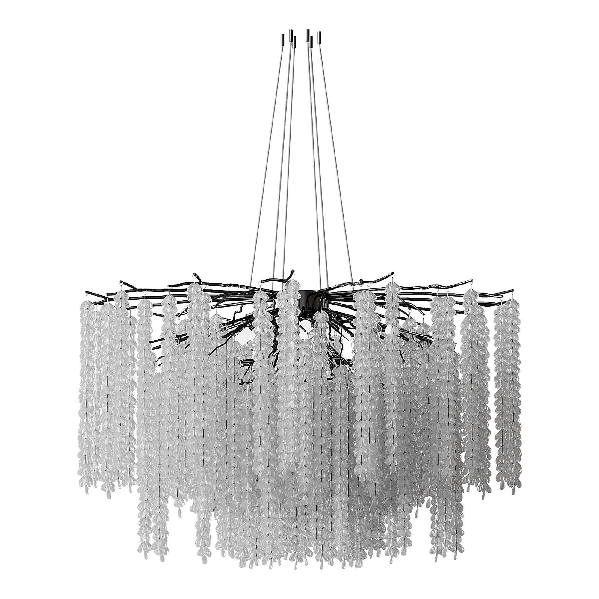 Luxury Crystal LED Chandeliers light 3D model_3