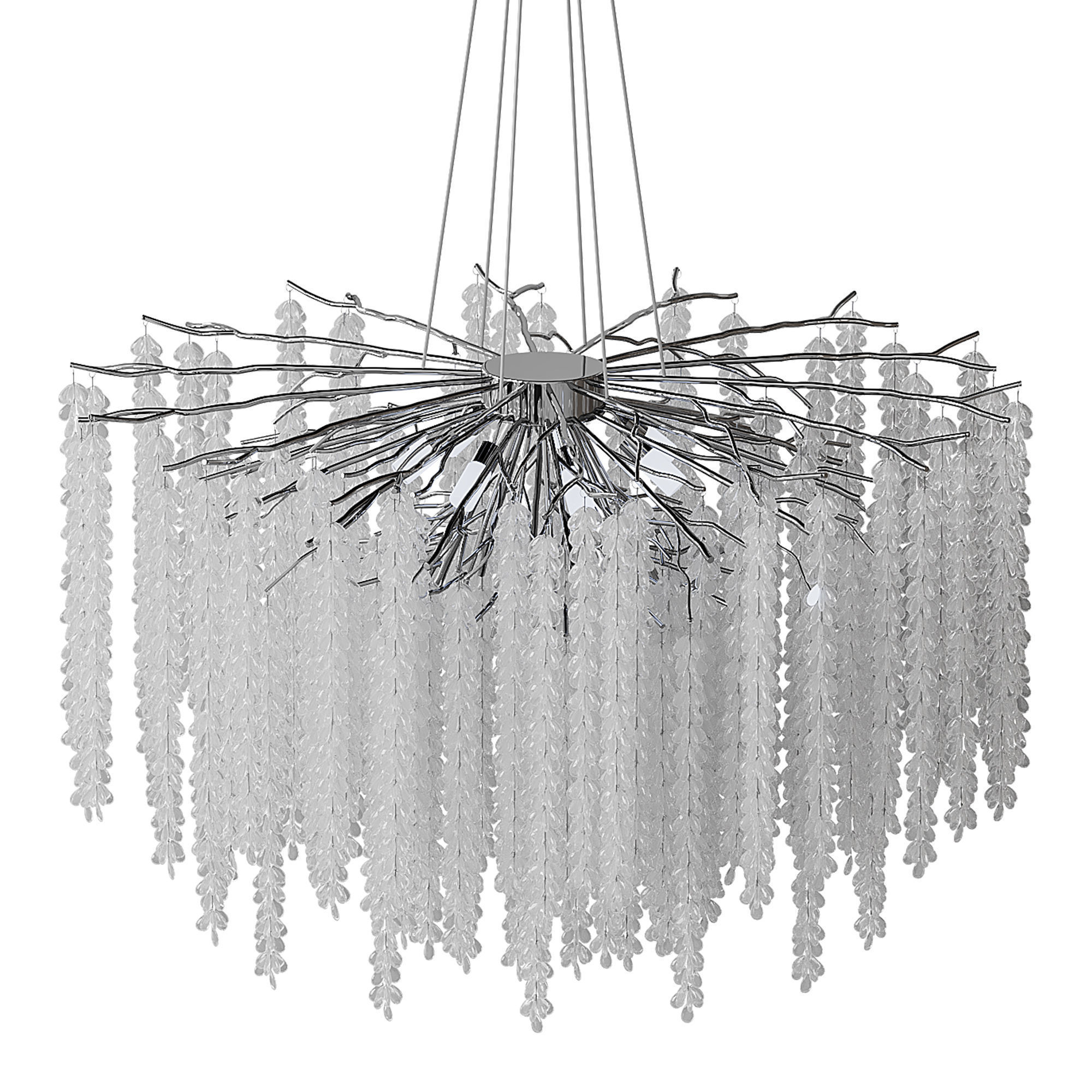 Luxury Crystal LED Chandeliers light 3D model_7