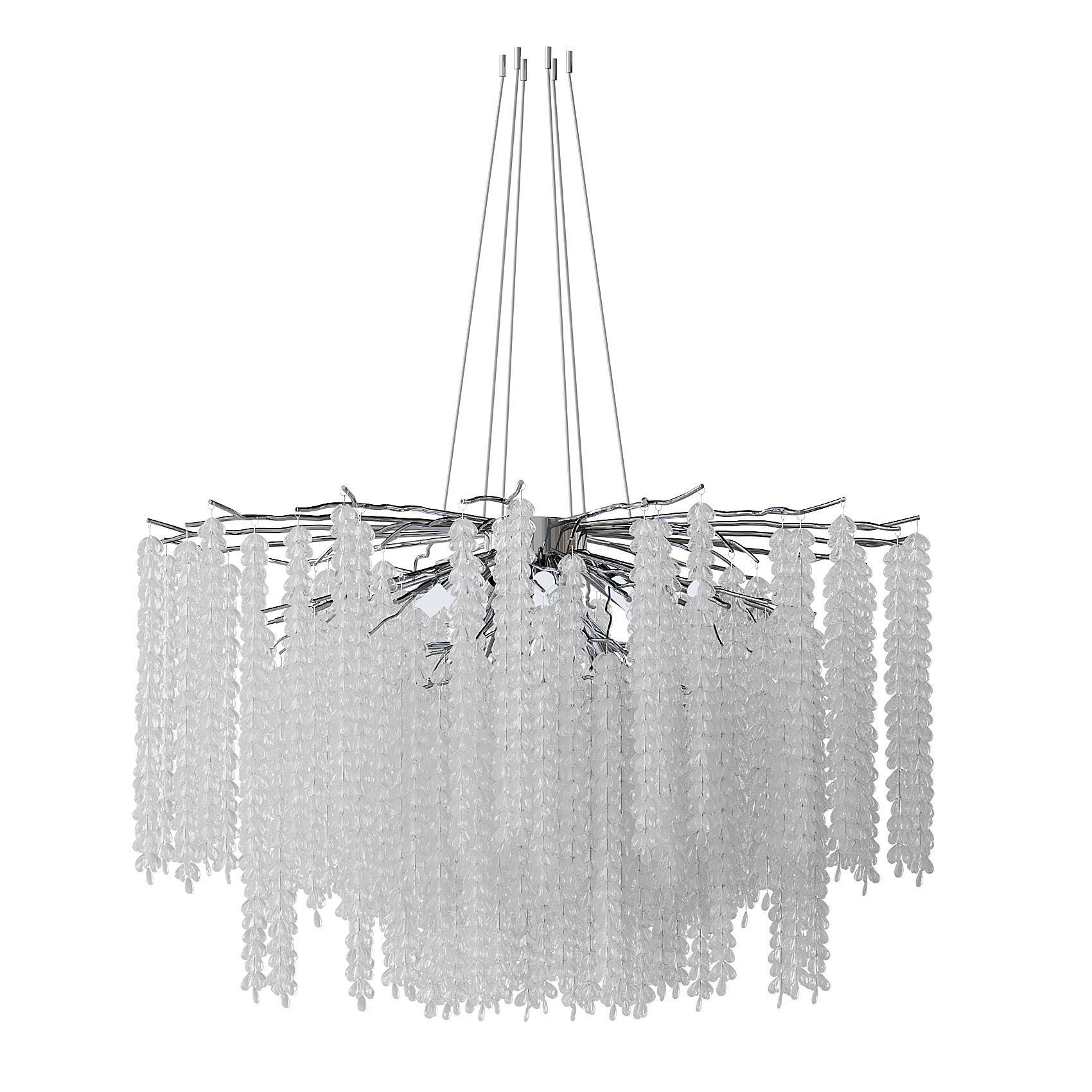 Luxury Crystal LED Chandeliers light 3D model_9