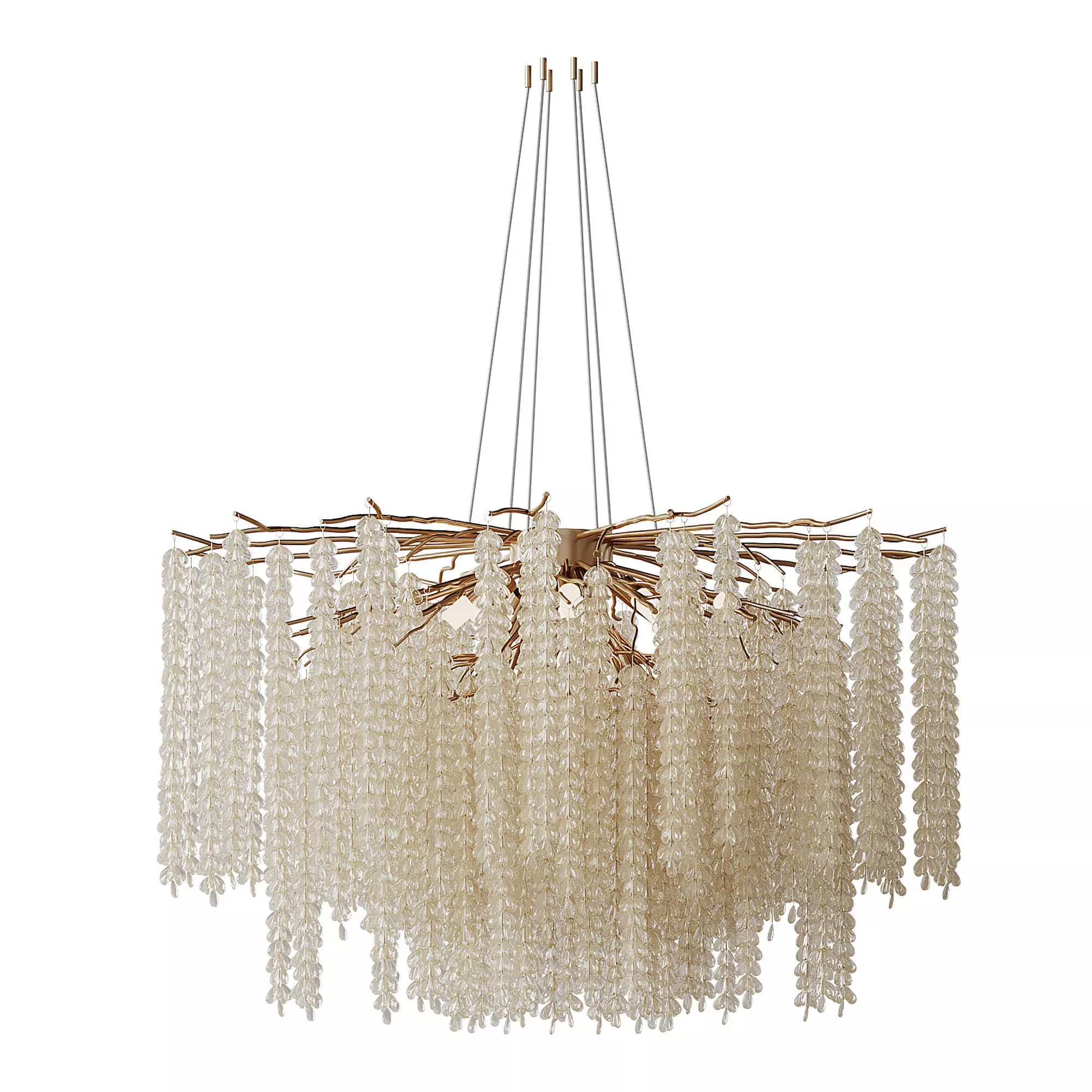 Luxury Crystal LED Chandeliers light 3D model_0