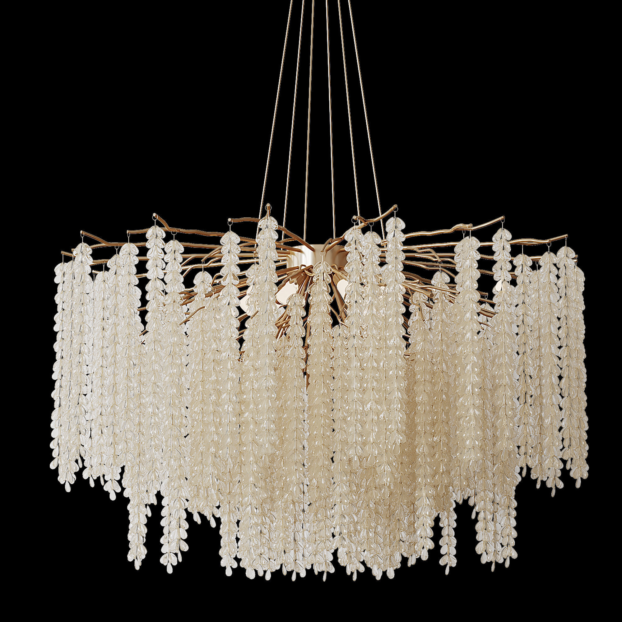 Luxury Crystal LED Chandeliers light 3D model_6