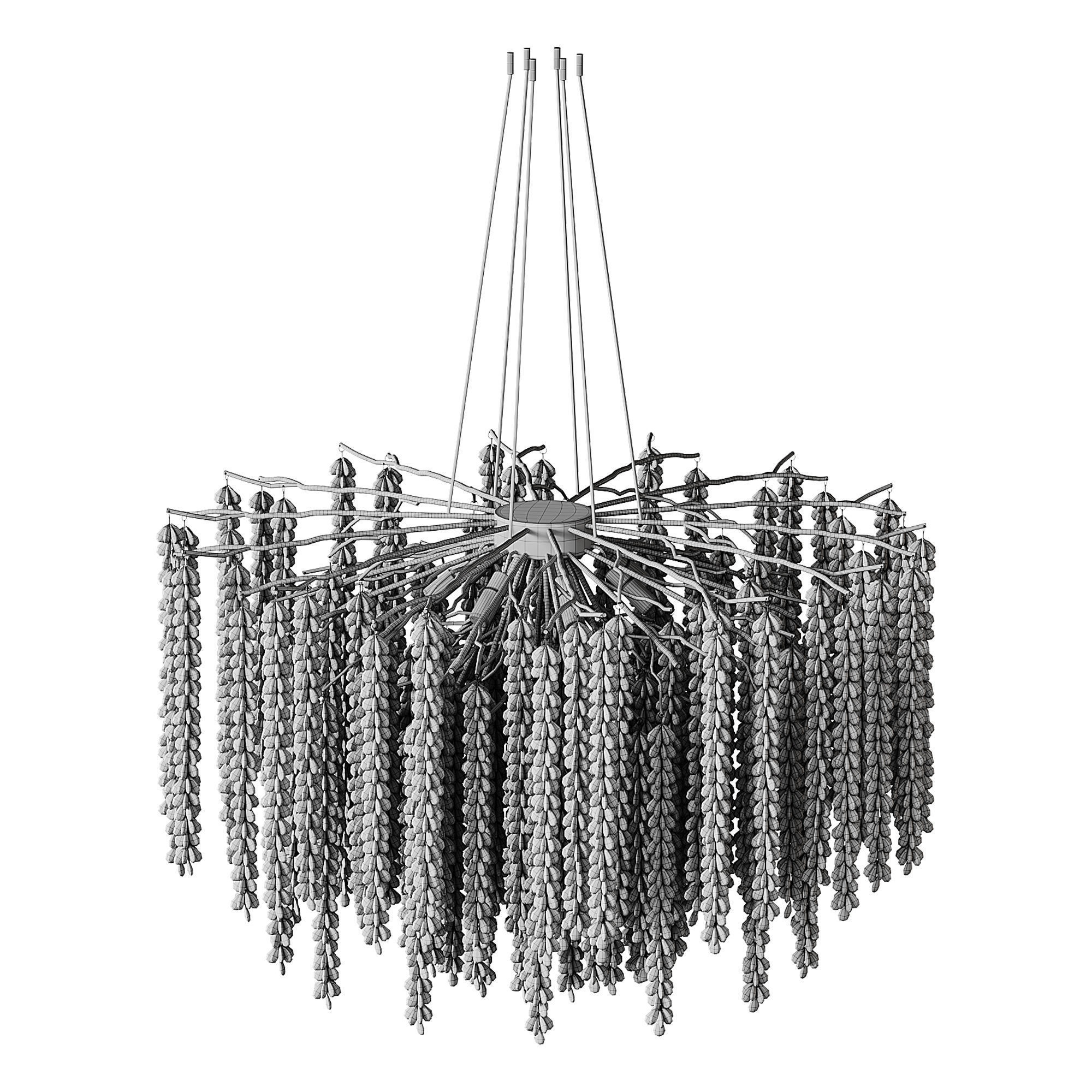 Luxury Crystal LED Chandeliers light 3D model_13