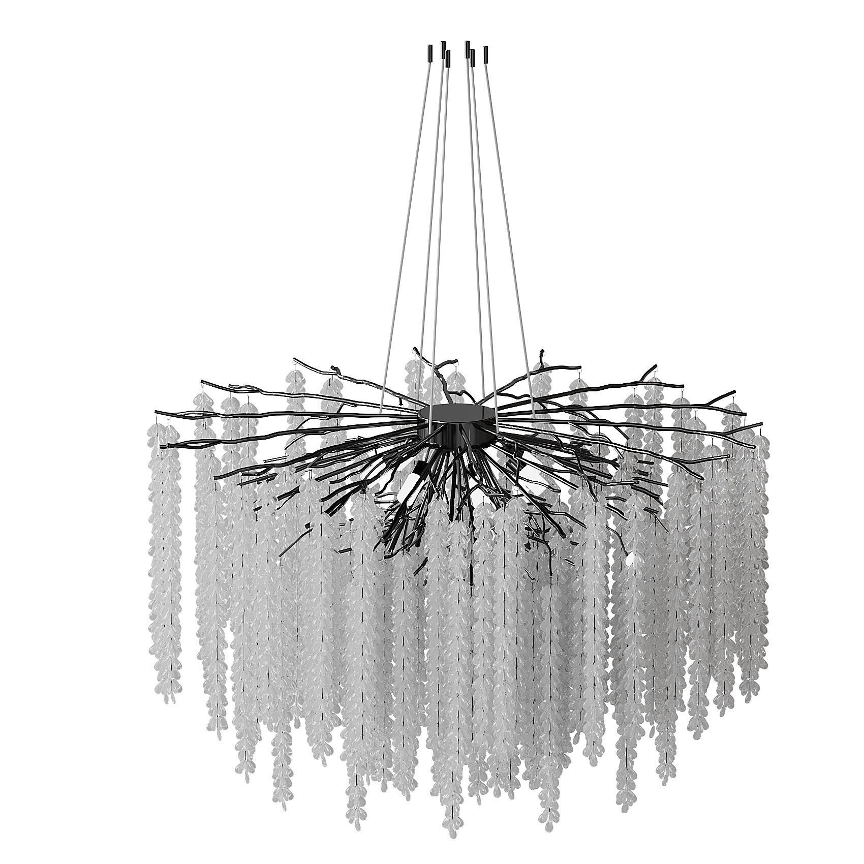 Luxury Crystal LED Chandeliers light 3D model_12
