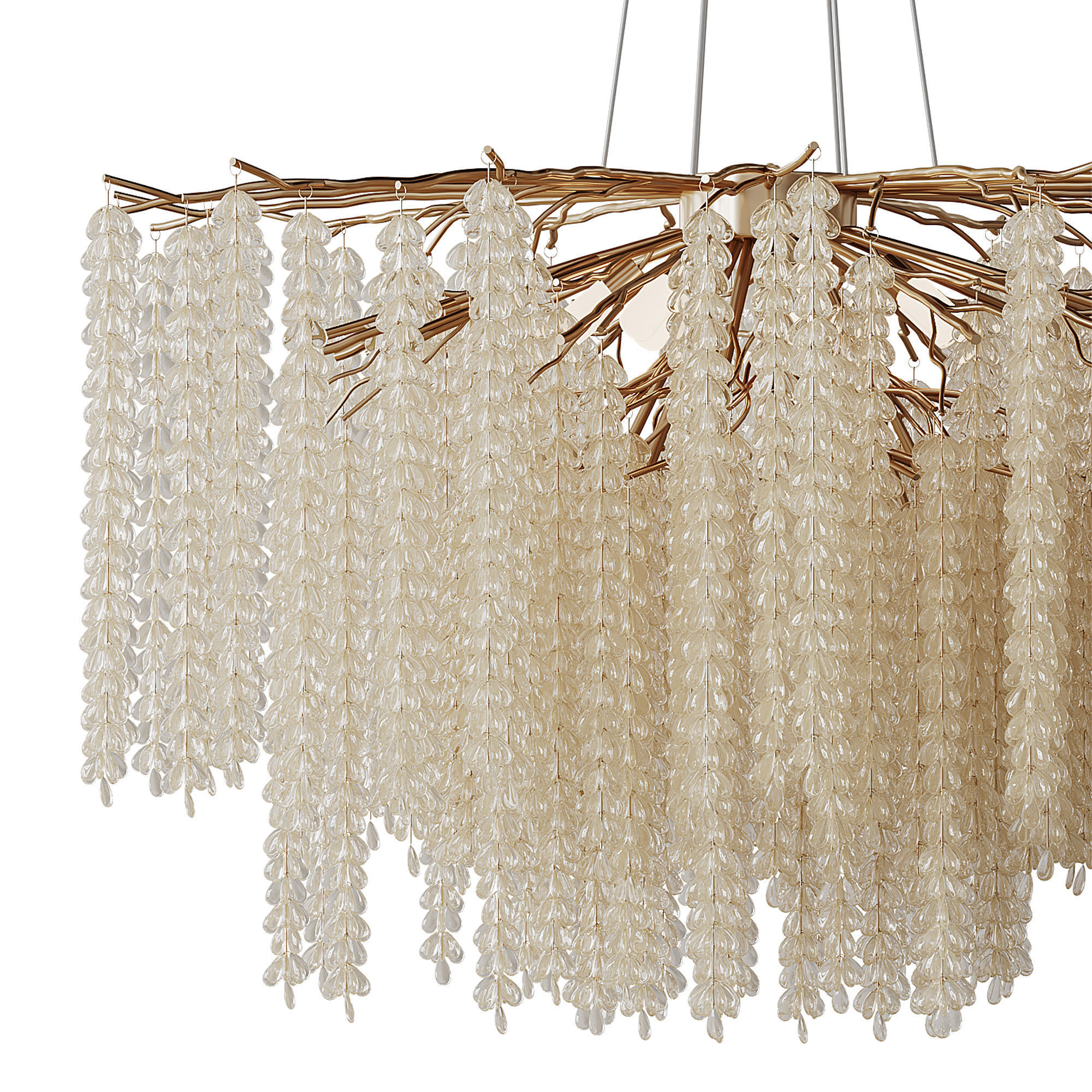 Luxury Crystal LED Chandeliers light 3D model_8