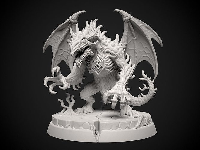 Miniature of Cursed Dragon - 3d print model 3D print model