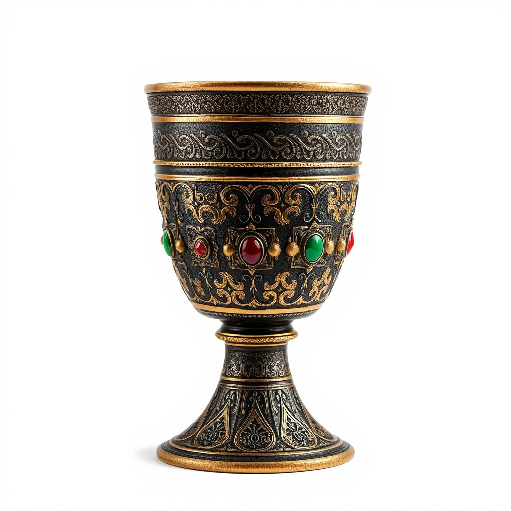 Ornate Chalice with Gemstones Model Pack Low-poly 3D model_2