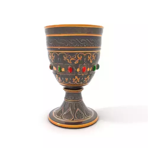 Ornate Chalice with Gemstones Model Pack Low-poly 3D model
