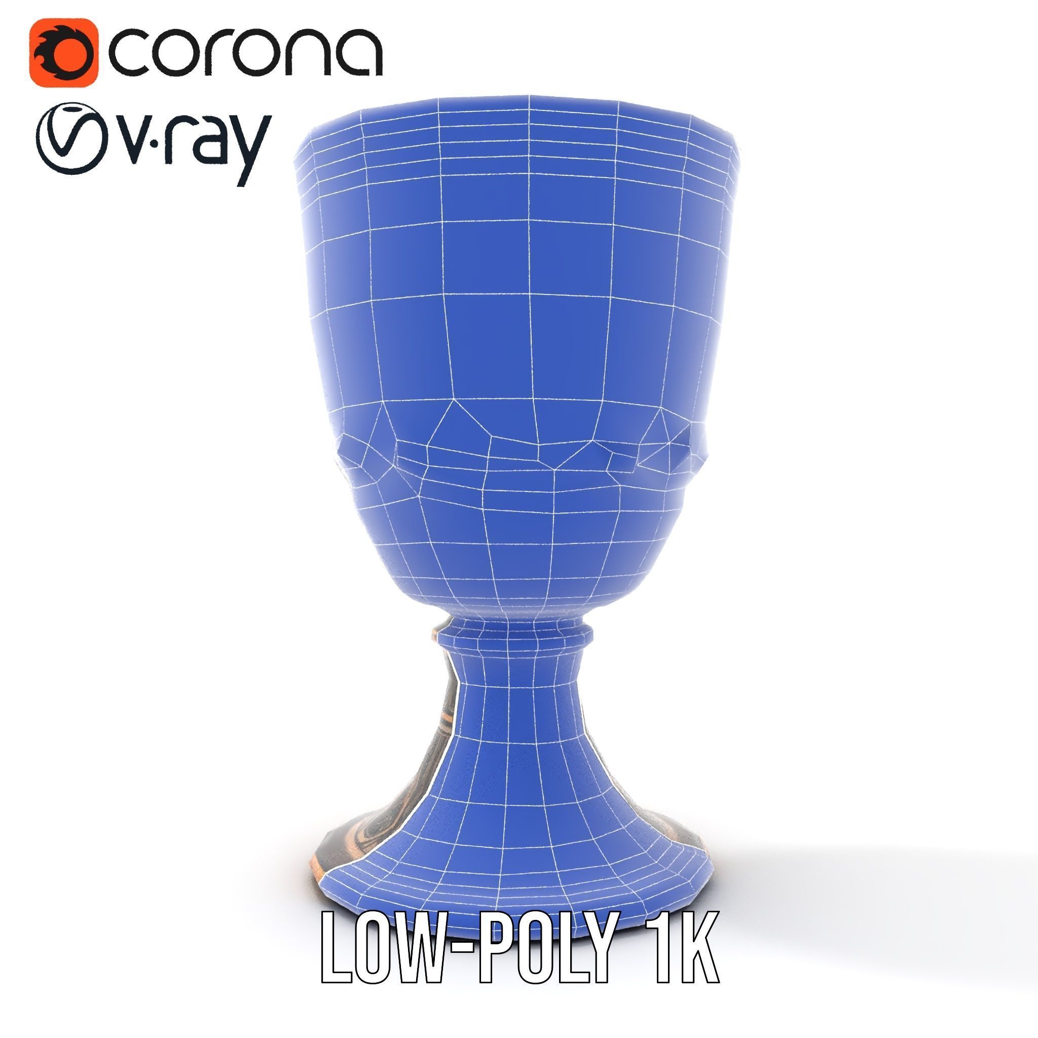 Ornate Chalice with Gemstones Model Pack Low-poly 3D model_31