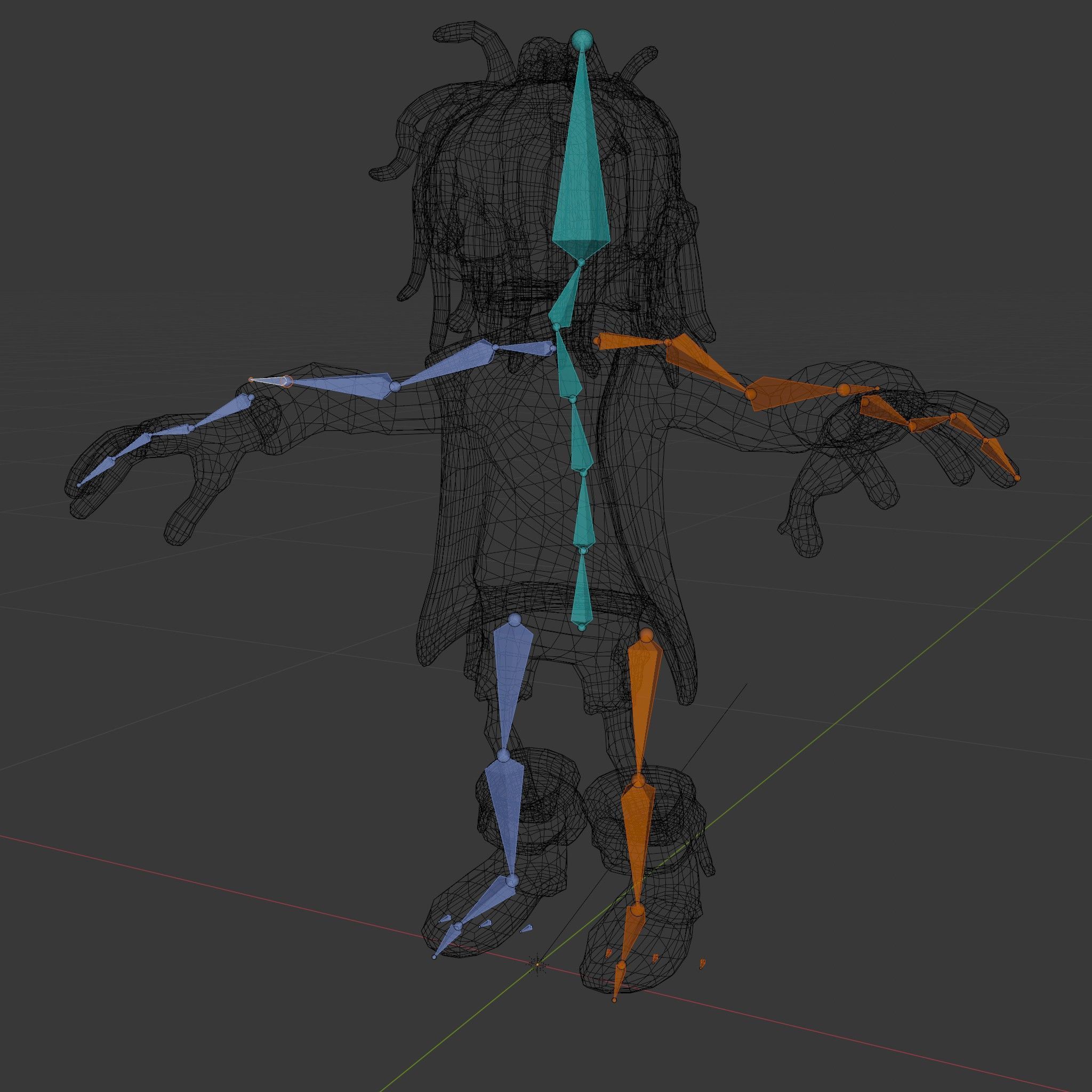 Zombie Pirate Character Model  Rigged and Animated Low-poly 3D model_6