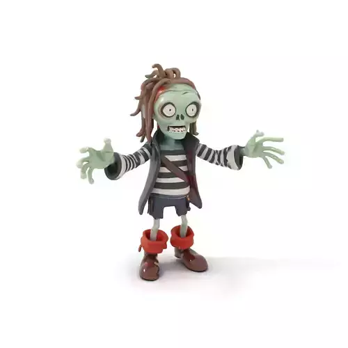 Zombie Pirate Character Model  Rigged and Animated