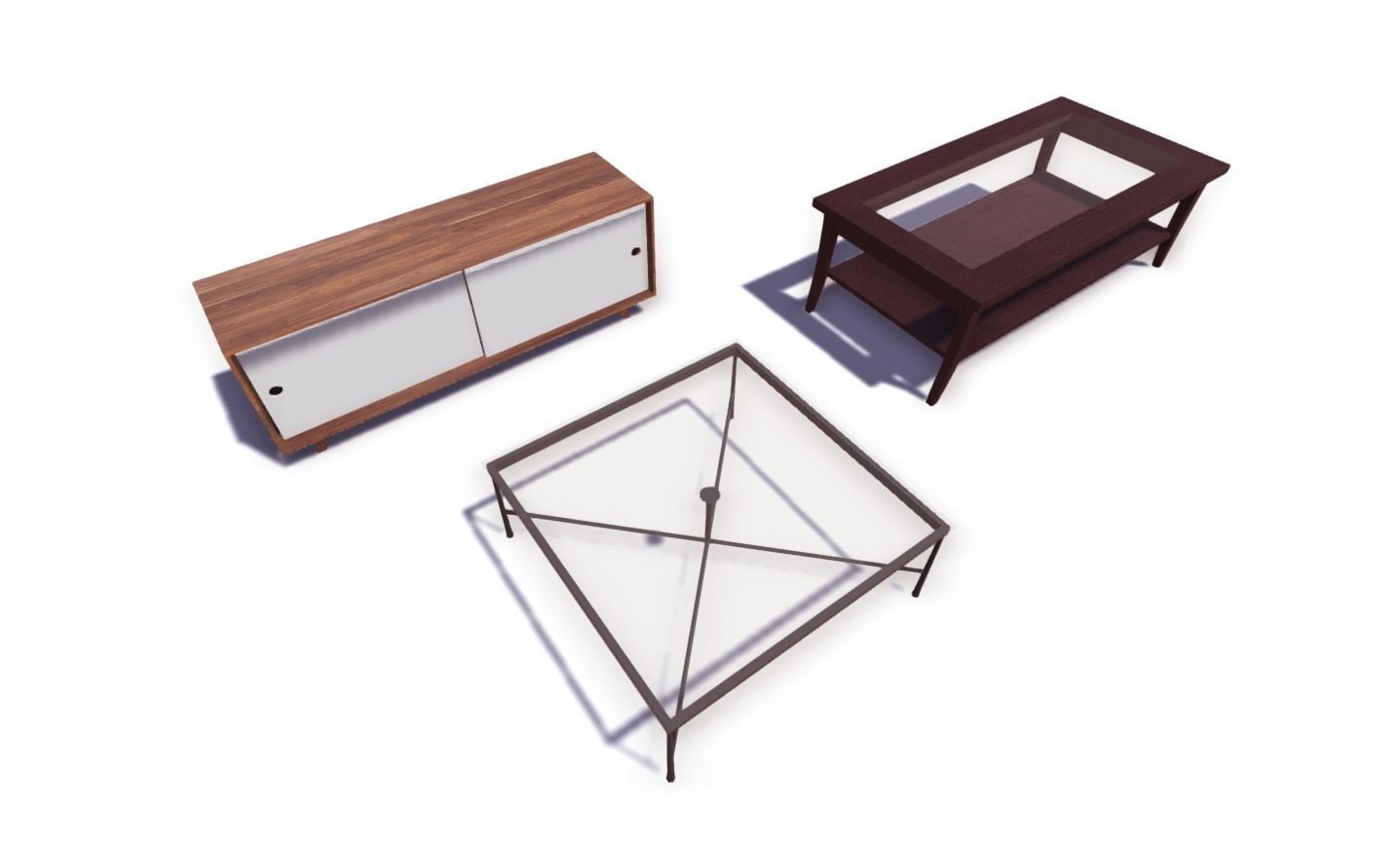 Furniture Pack Low-poly 3D model_7