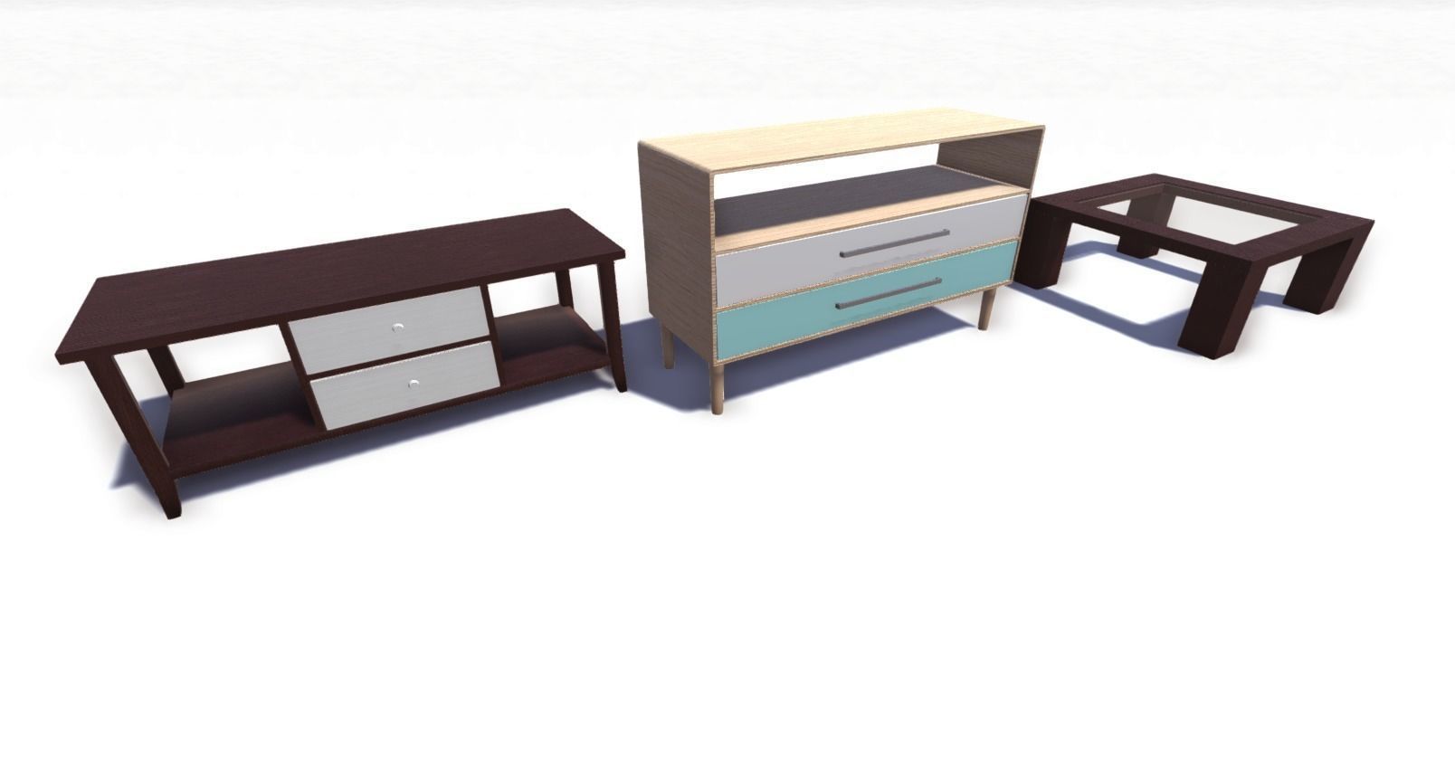 Furniture Pack Low-poly 3D model_5