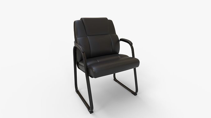 CLATINA Leather Guest Chair 3D model
