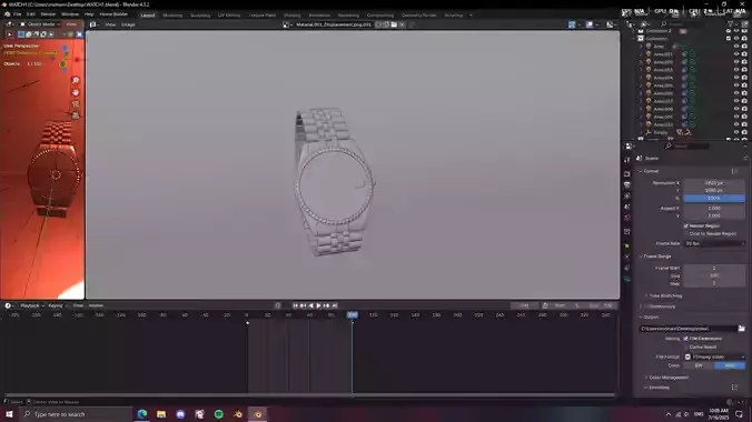 High-Poly 3D Model of a Luxury Rolex Watch