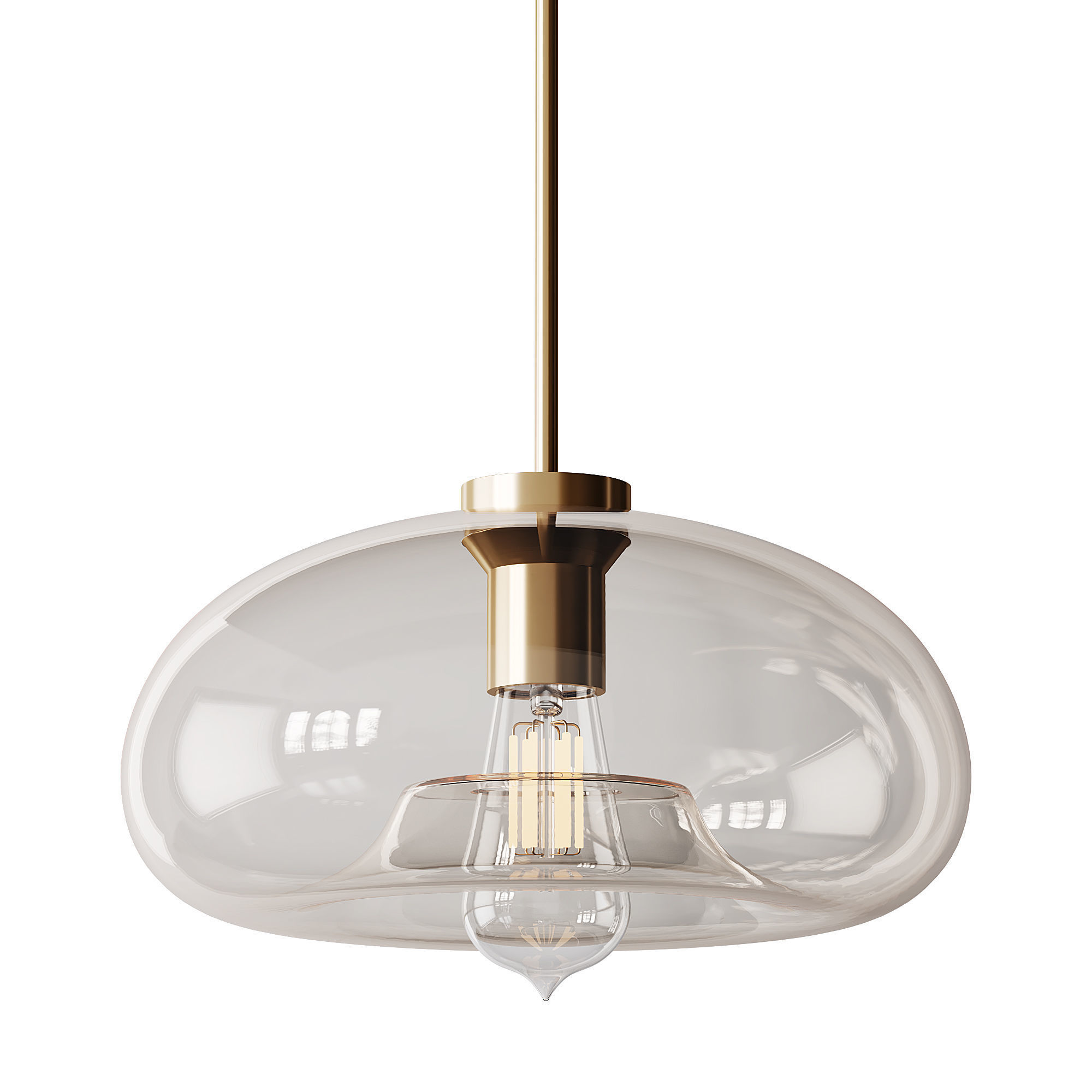 Moderne glazen hanglampen light 3D model_12