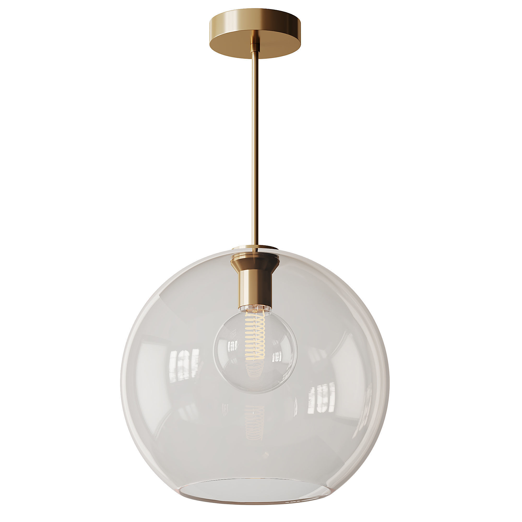 Moderne glazen hanglampen light 3D model_8