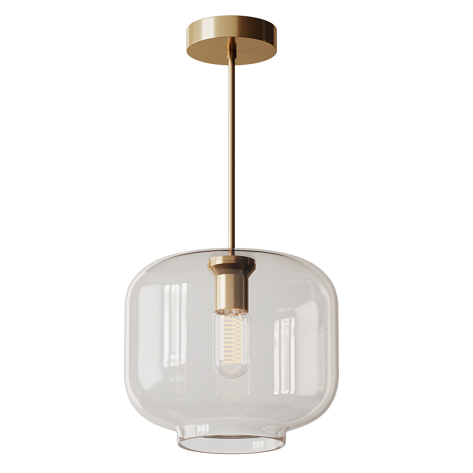 Moderne glazen hanglampen light 3D model_7