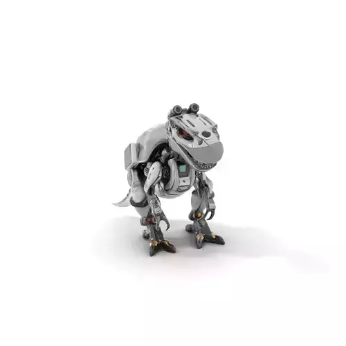 Futuristic Cybernetic Dinosaur Robot Model Pack Low-poly 3D model