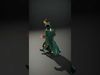 Fantasy Sorcerer in Green Cape with Golden Horns Rigged and A... Low-poly 3D model_2