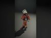 Zombie Firefighter Rigged and Animated D Model Low-poly 3D model_2