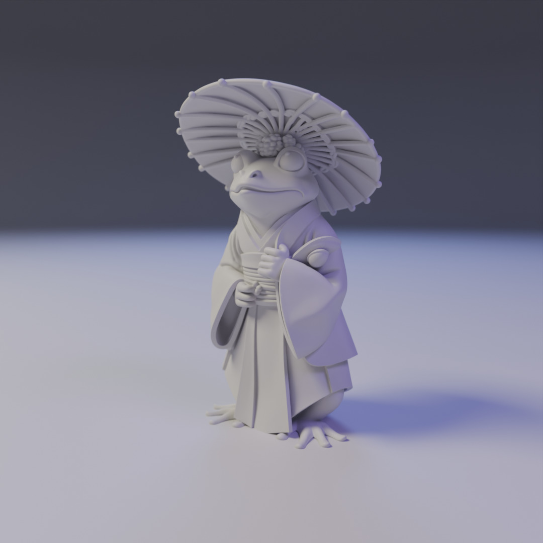 sapo japones 3D print model_9