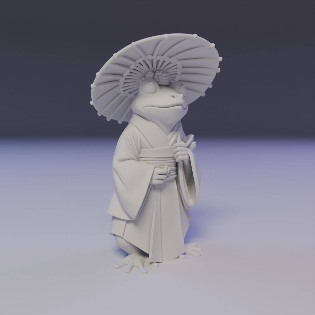 sapo japones 3D print model_7