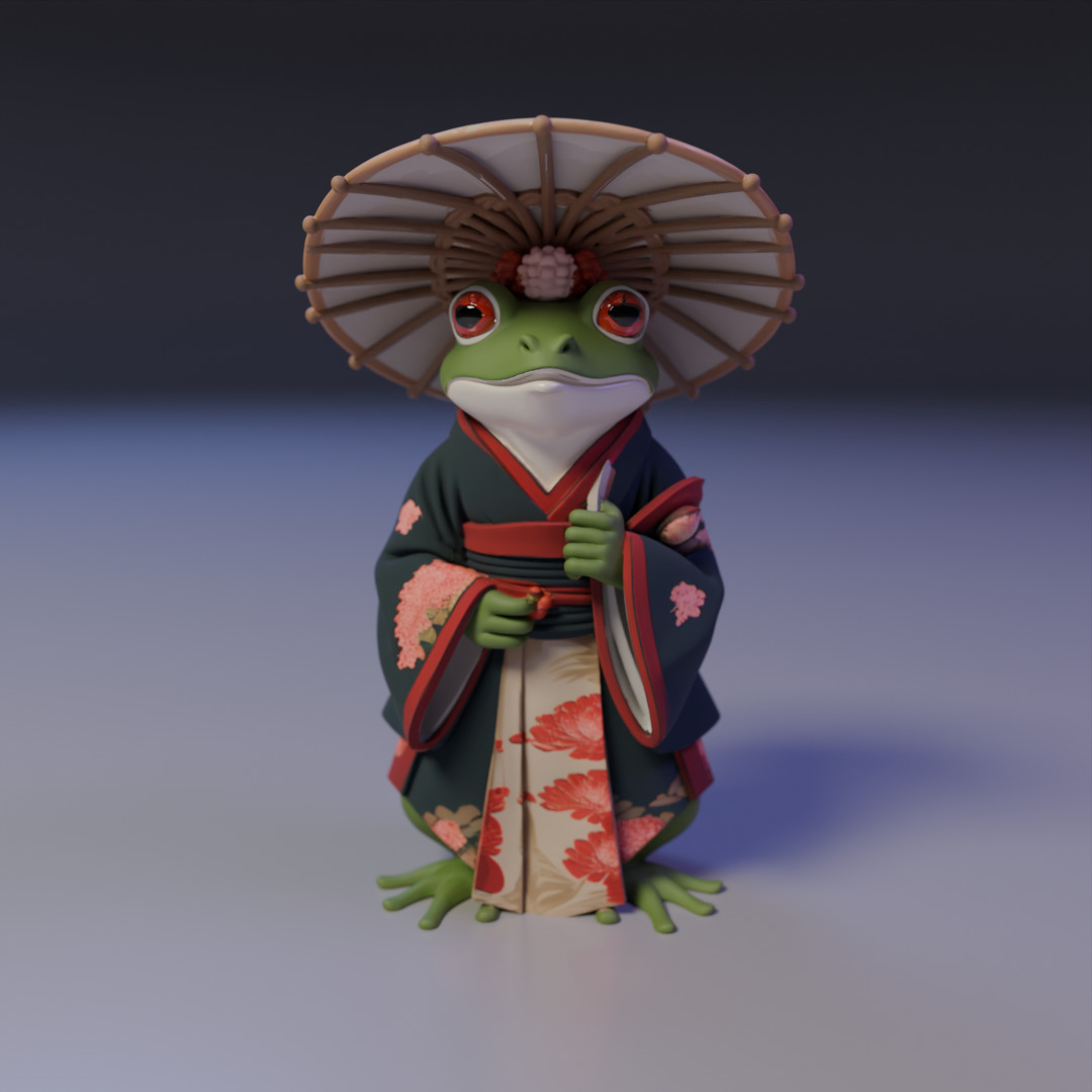 sapo japones 3D print model_16