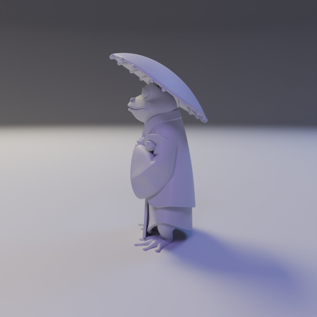 sapo japones 3D print model_3