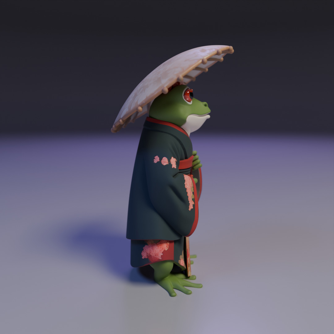 sapo japones 3D print model_2