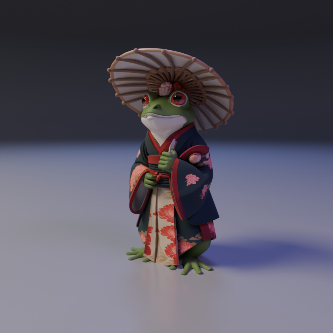 sapo japones 3D print model_10
