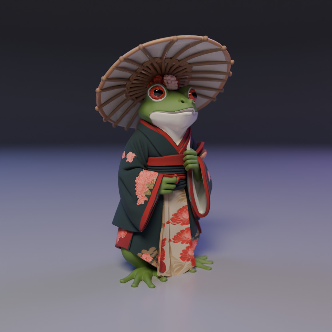sapo japones 3D print model_8