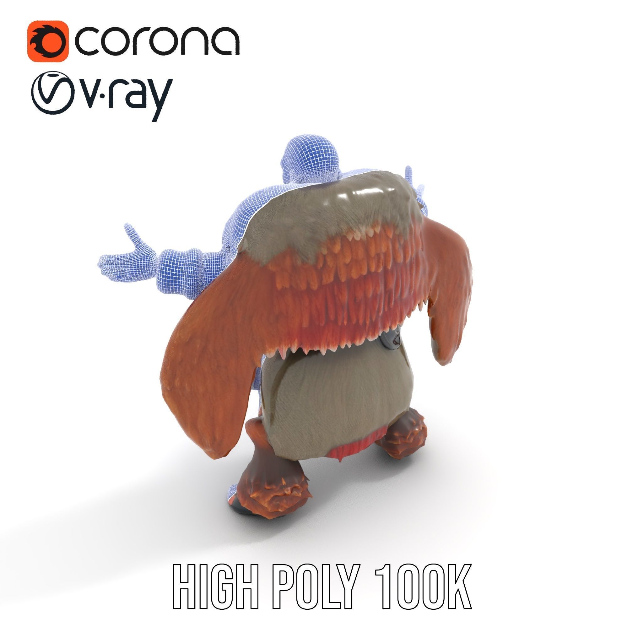 Viking Warrior Character Model Rigged and Animated Low-poly 3D model_24