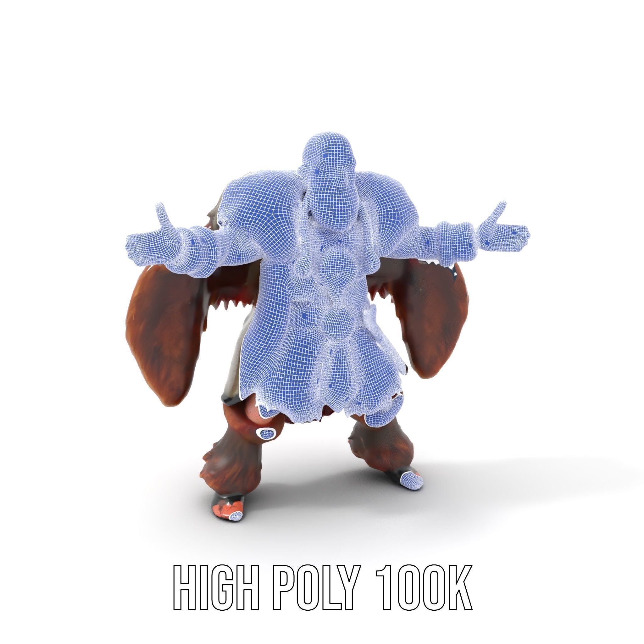 Viking Warrior Character Model Rigged and Animated Low-poly 3D model_5