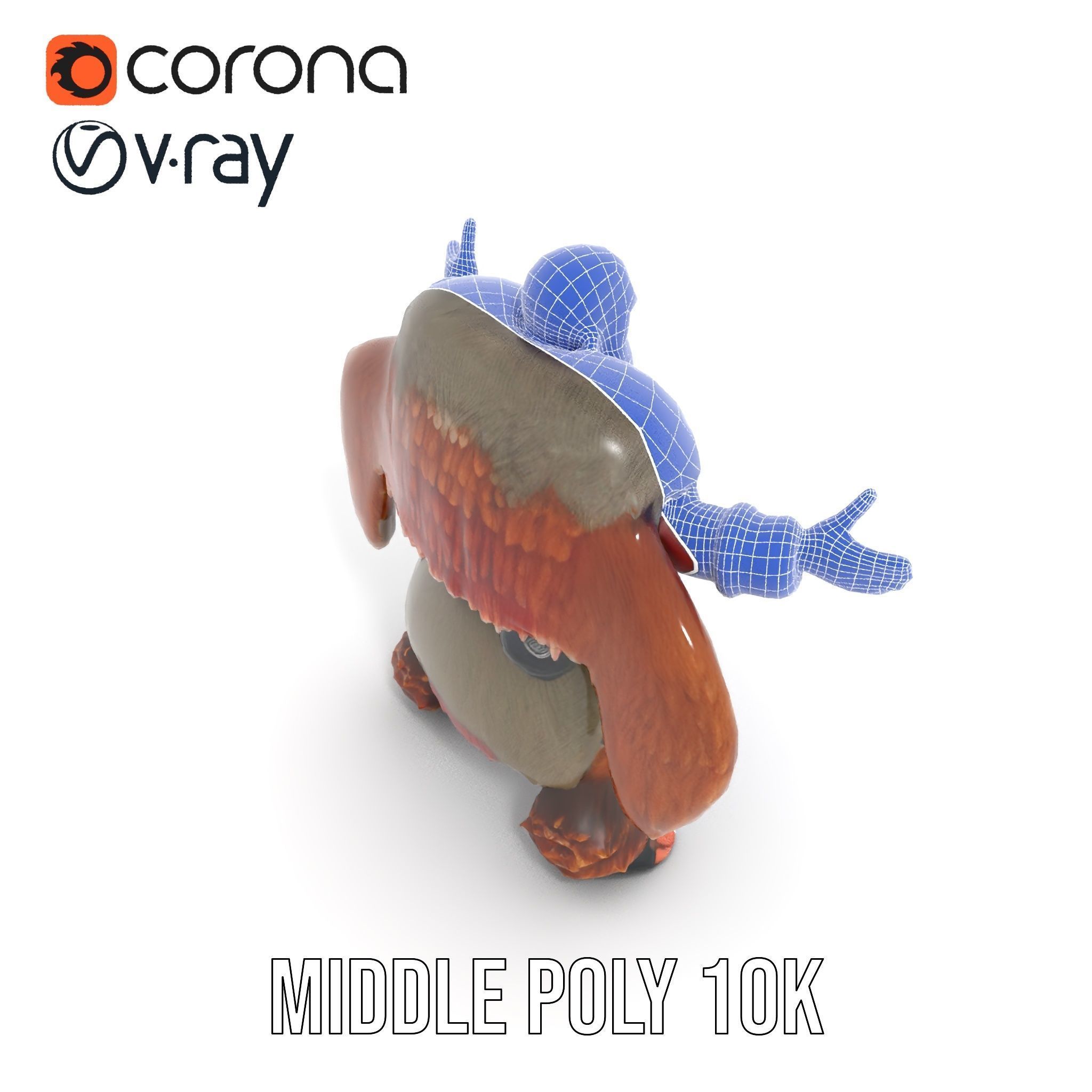 Viking Warrior Character Model Rigged and Animated Low-poly 3D model_35