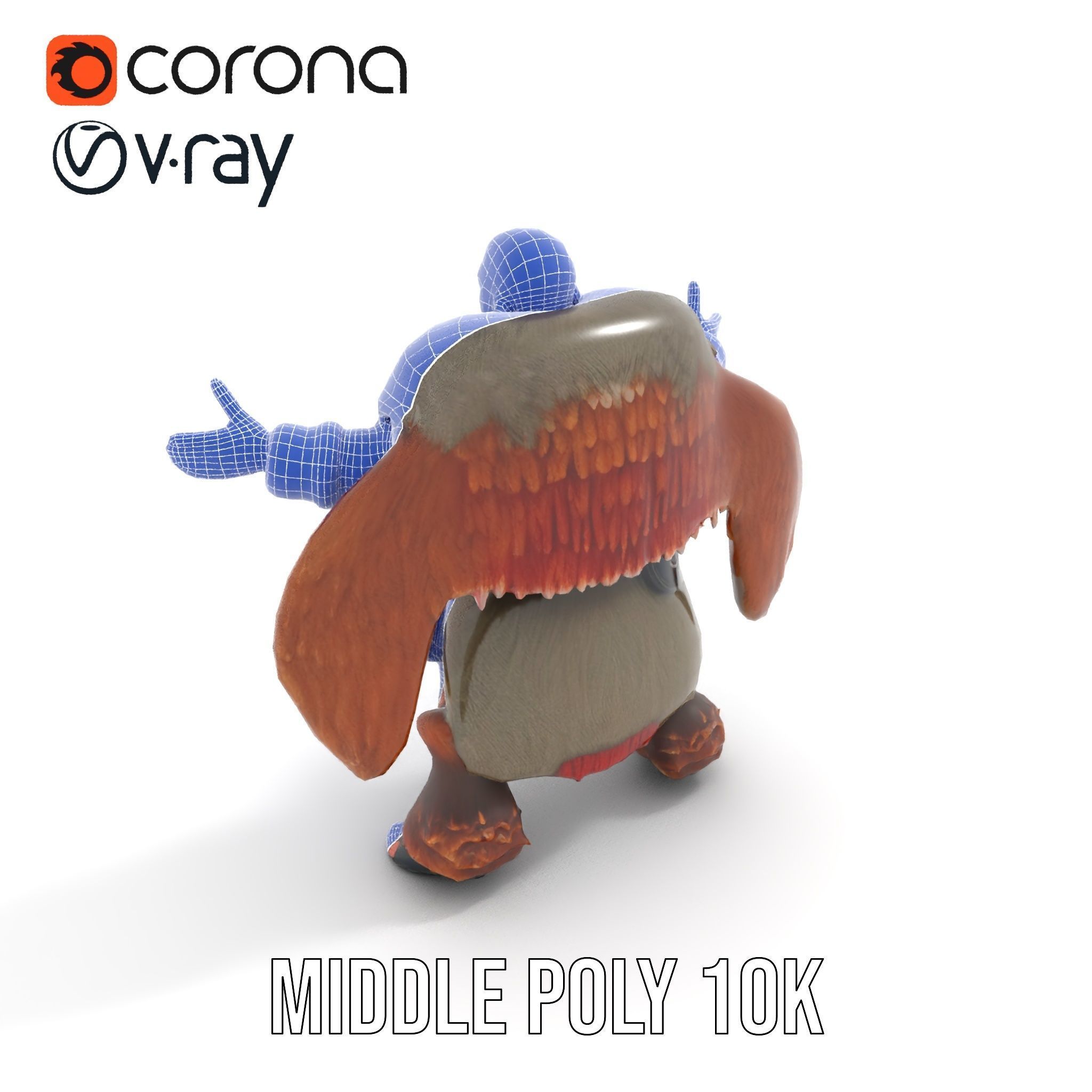 Viking Warrior Character Model Rigged and Animated Low-poly 3D model_25