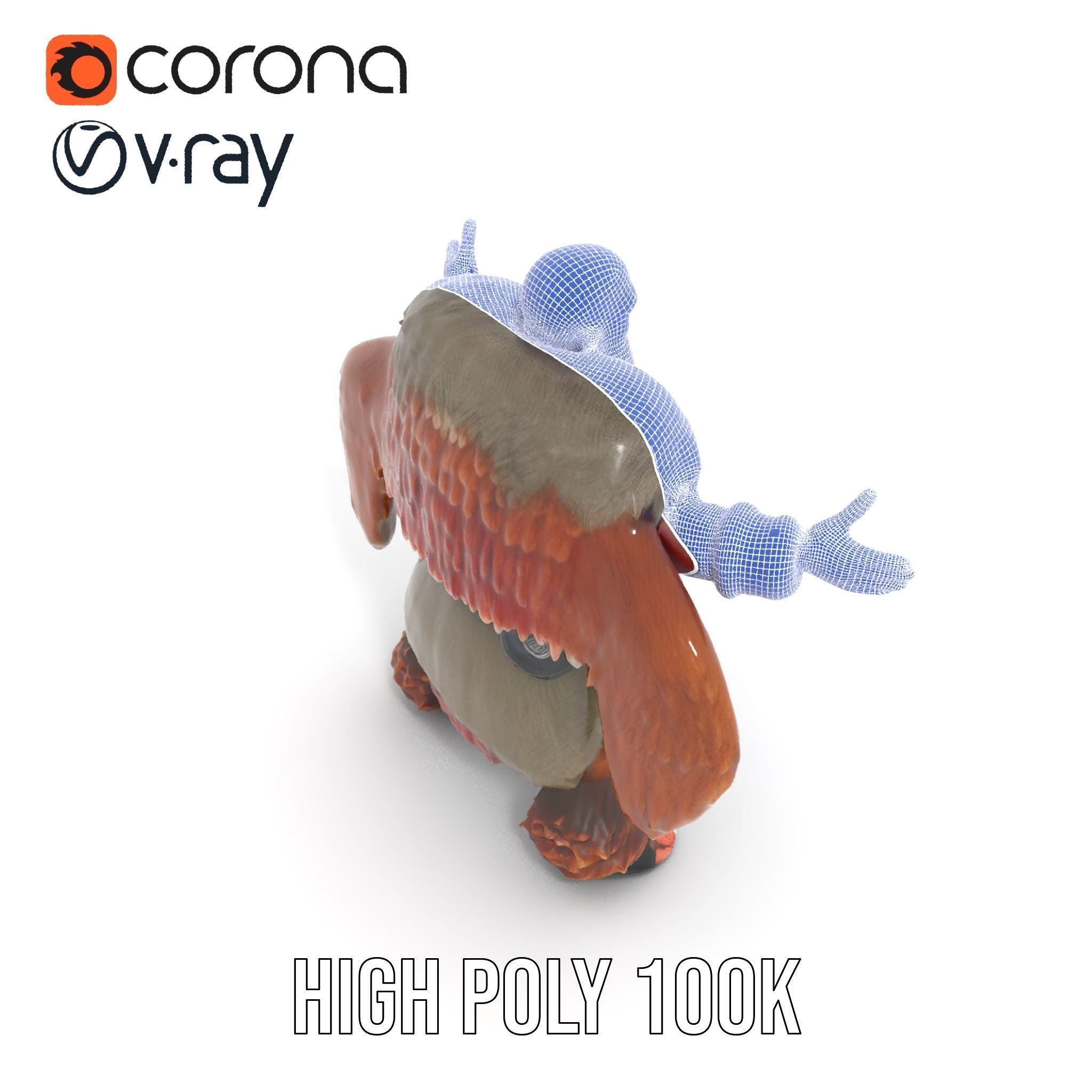 Viking Warrior Character Model Rigged and Animated Low-poly 3D model_32