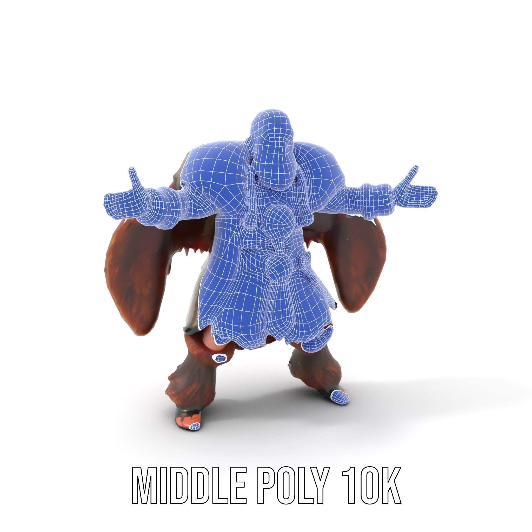 Viking Warrior Character Model Rigged and Animated Low-poly 3D model_22