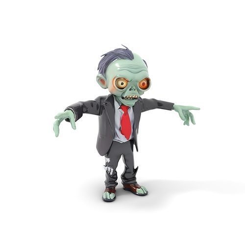 Zombie Businessman Rigged and Animated D Character Model Low-poly 3D model