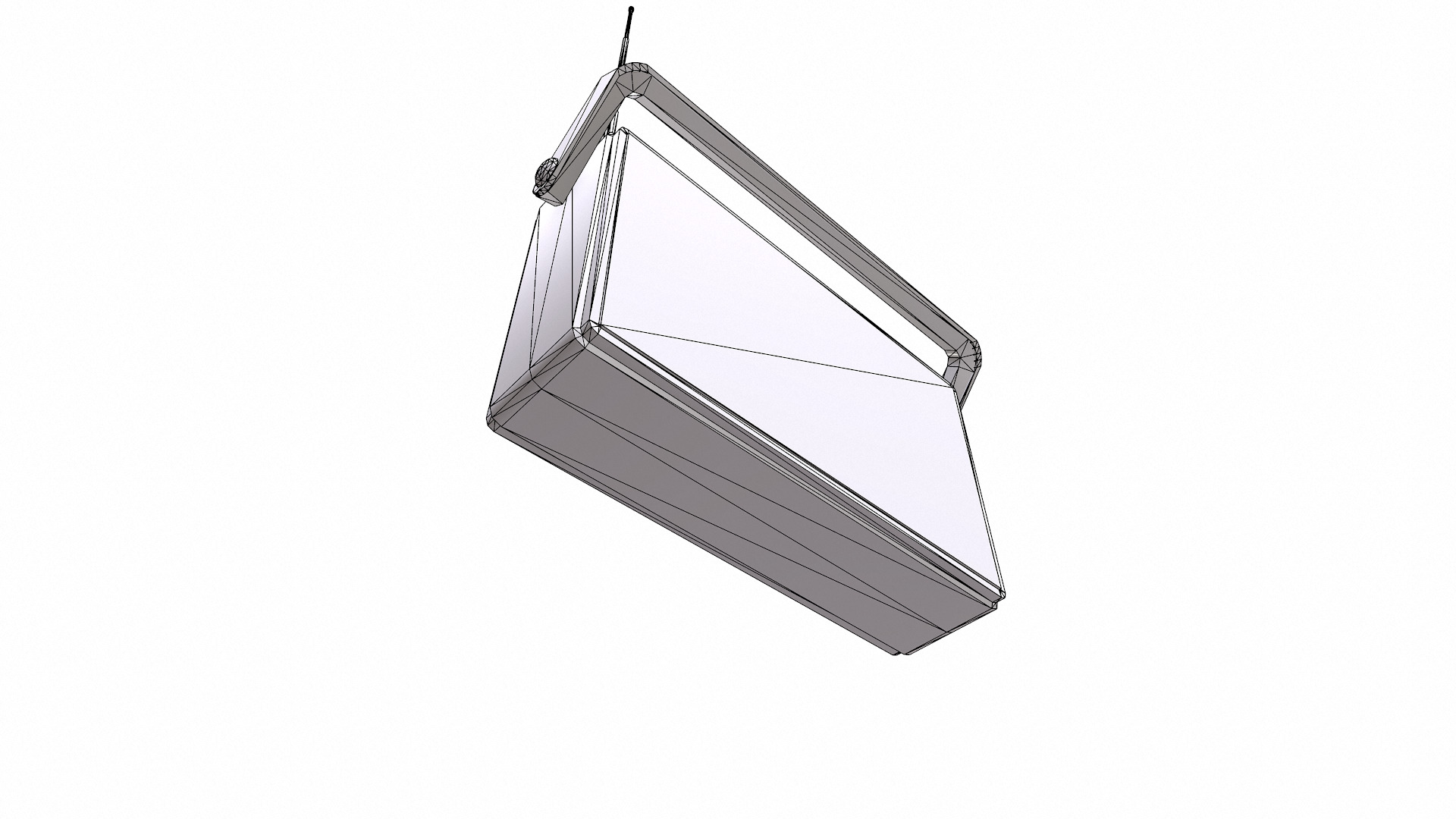 Old Retro Vintage Radio Low-poly PBR Low-poly 3D model_17