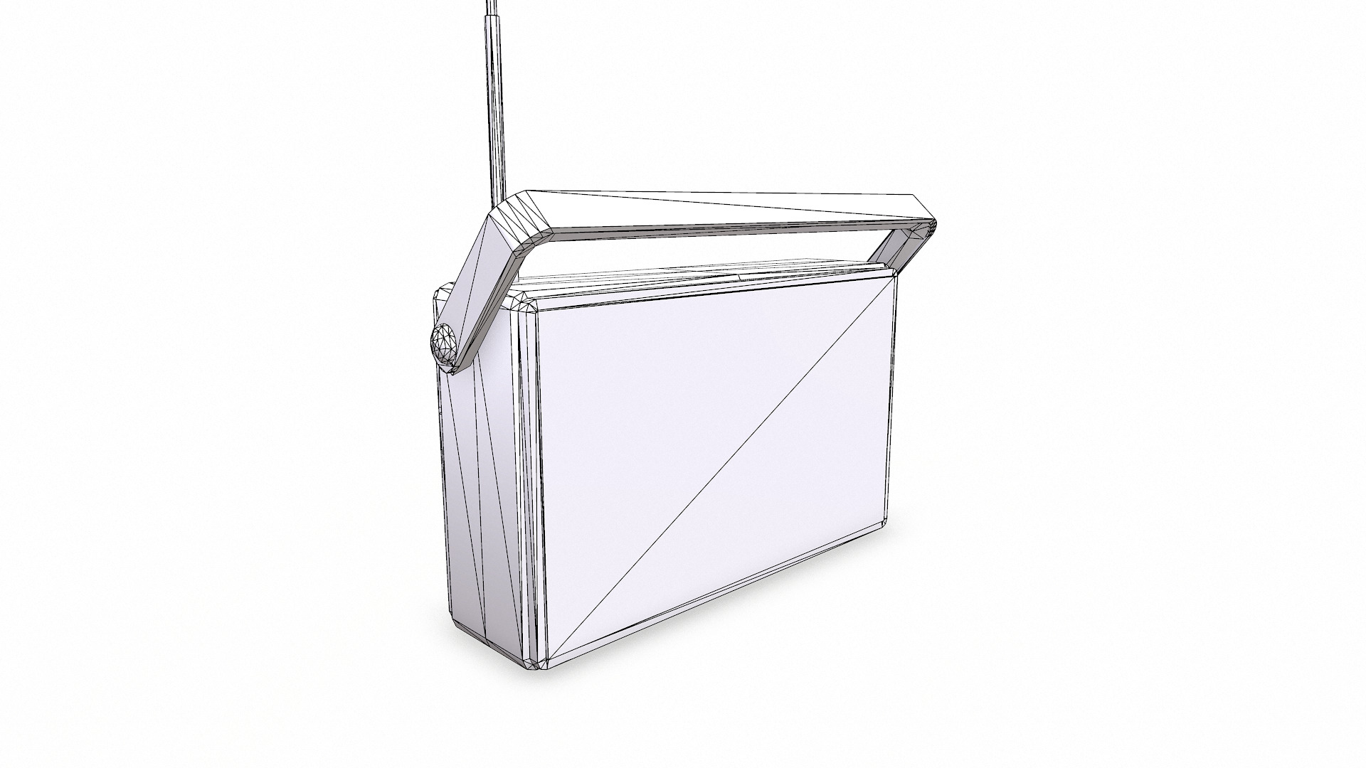 Old Retro Vintage Radio Low-poly PBR Low-poly 3D model_16