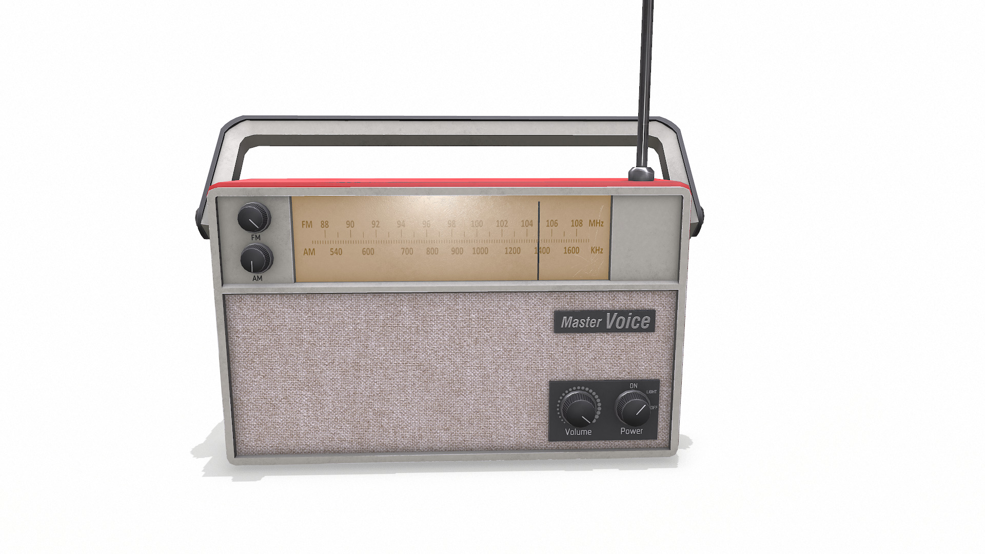 Old Retro Vintage Radio Low-poly PBR Low-poly 3D model_6