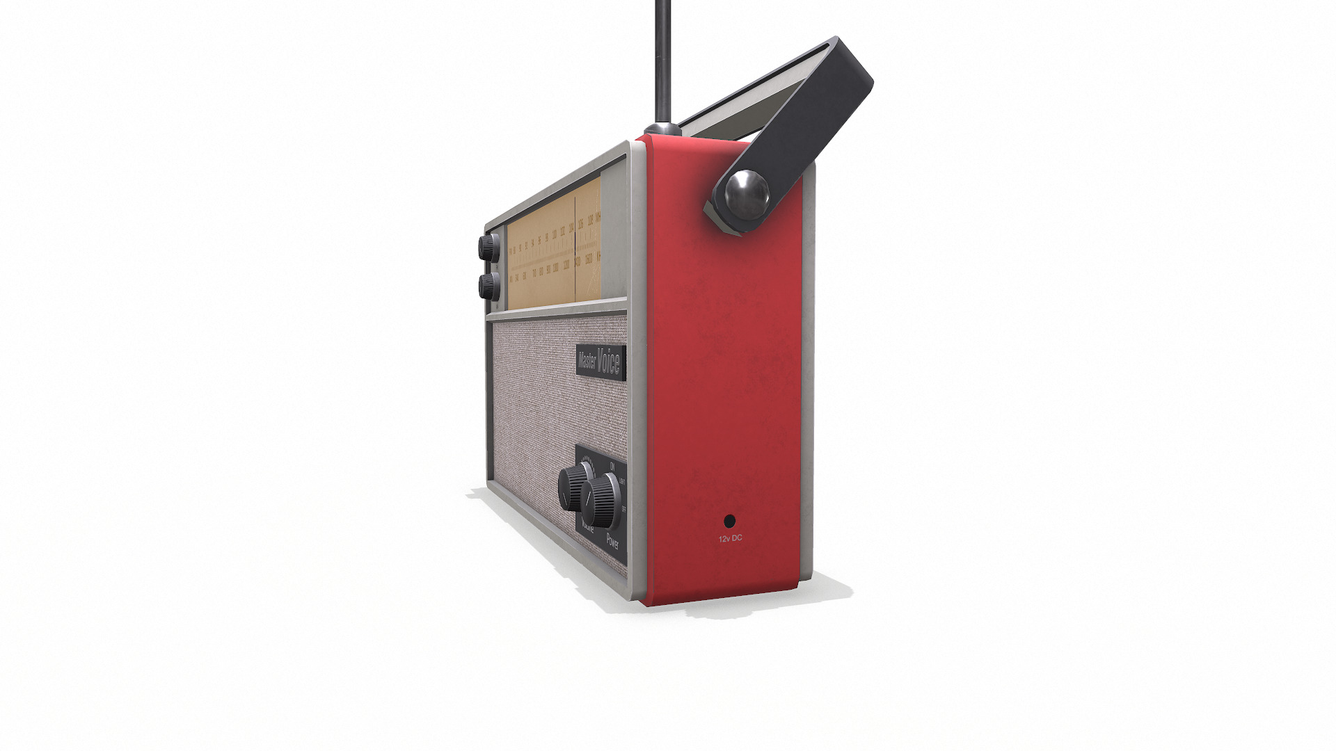 Old Retro Vintage Radio Low-poly PBR Low-poly 3D model_9